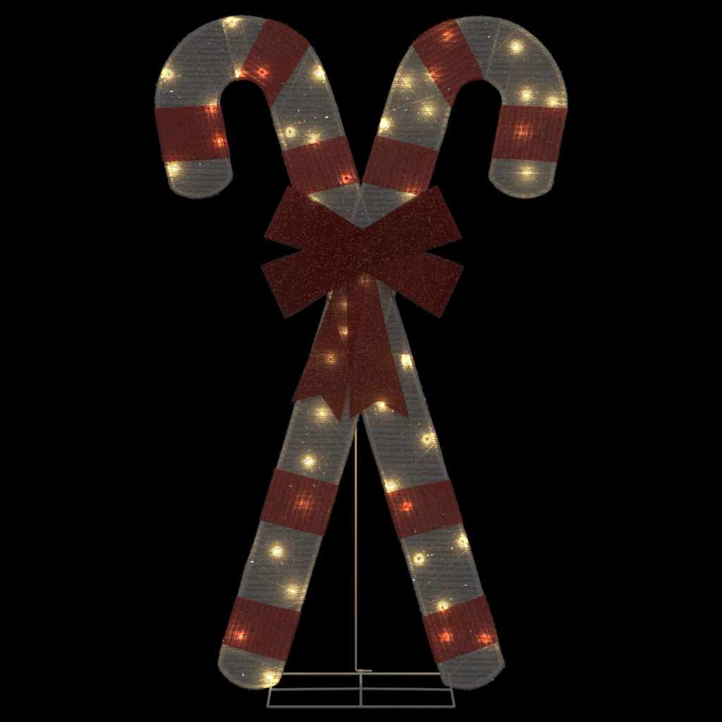 vidaXL Decoratune de Crăciun Baston de Bomboane 50 LED-uri Alb Cald