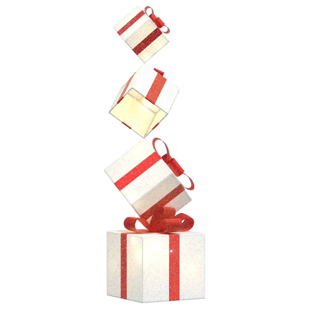 vidaXL Cutie cadou pentru decorațiuni de Crăciun 80 LED-uri alb cald vidaXL Cutie cadou pentru decorațiuni de Crăciun 80 LED-uri alb cald