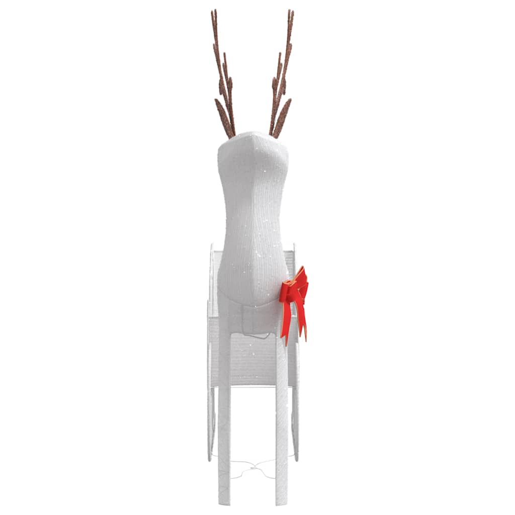 vidaXL Decoratune de Crăciun Ren și Sanie 100 LED-uri Alb Rece