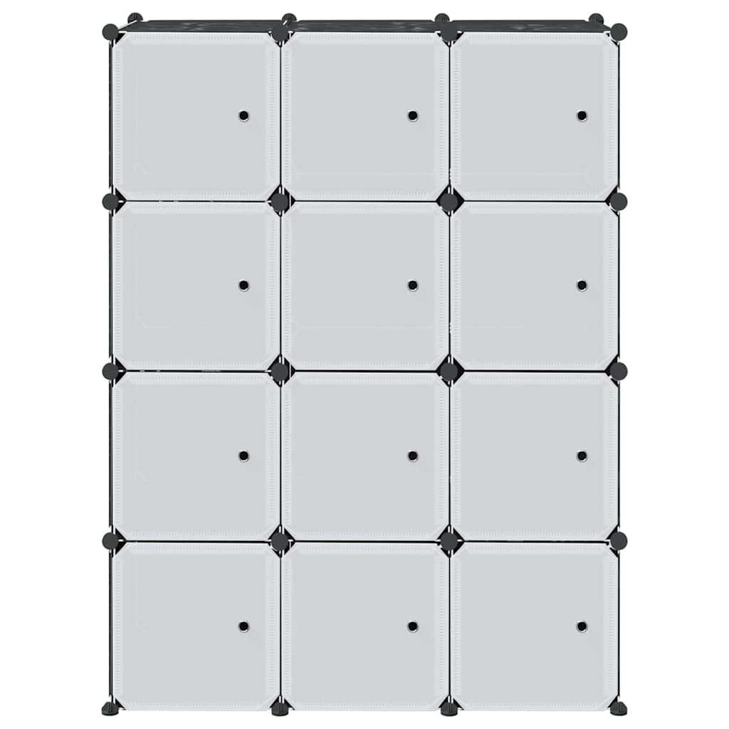 vidaXL Organizator cuburi depozitare cu 12 cuburi și tije de agățat PP vidaXL Organizator cuburi depozitare cu 12 cuburi și tije de agățat PP