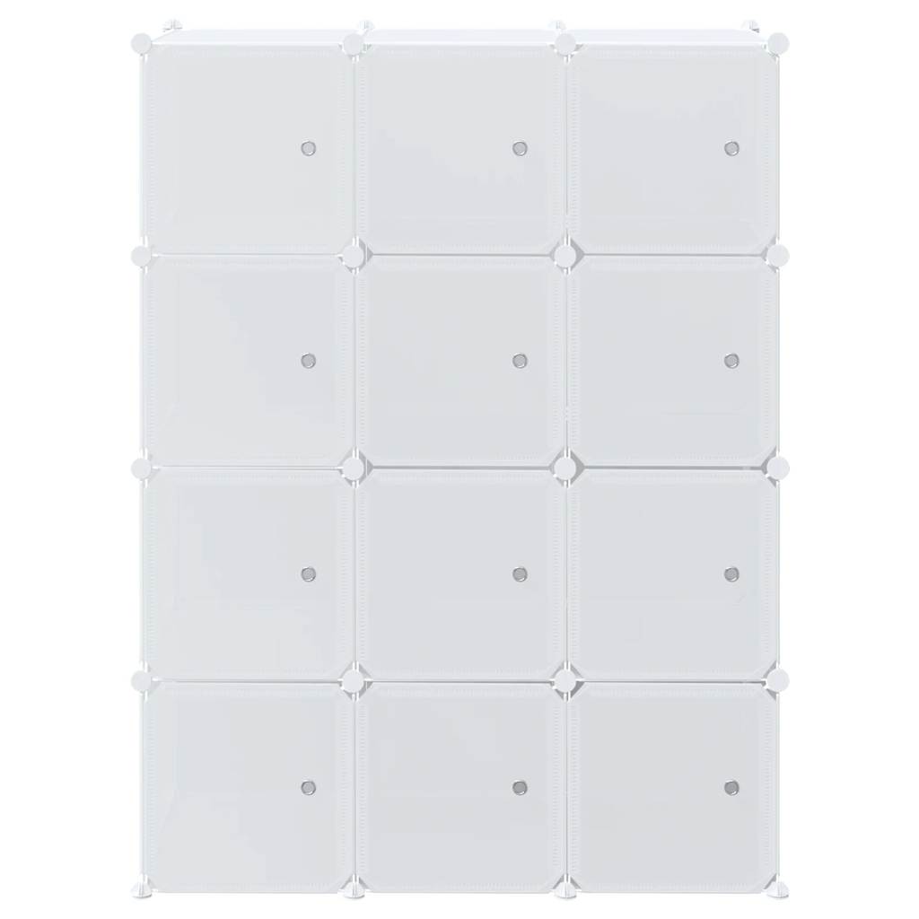 vidaXL Organizator cuburi depozitare cu 12 cuburi și tije de agățat PP vidaXL Organizator cuburi depozitare cu 12 cuburi și tije de agățat PP