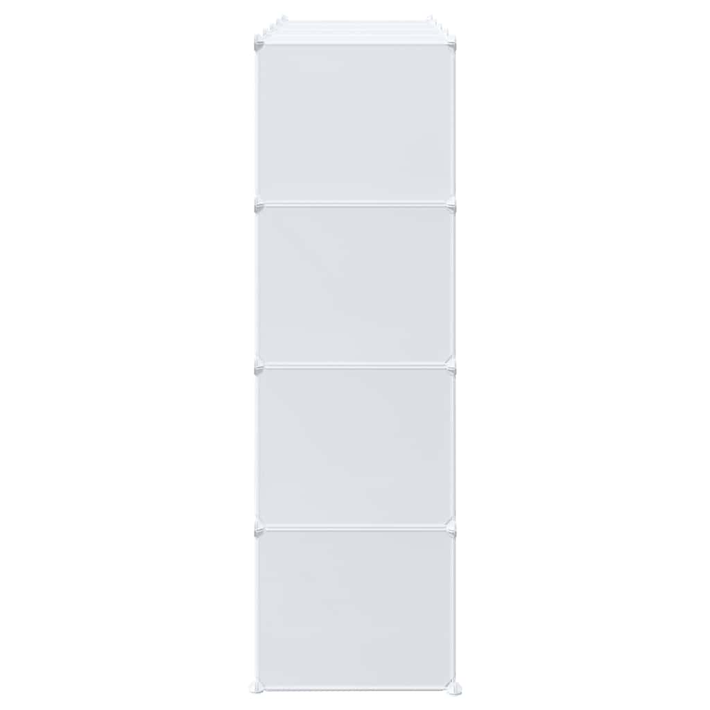 vidaXL Organizator cuburi depozitare cu 16 cuburi și tije de agățat PP vidaXL Organizator cuburi depozitare cu 16 cuburi și tije de agățat PP
