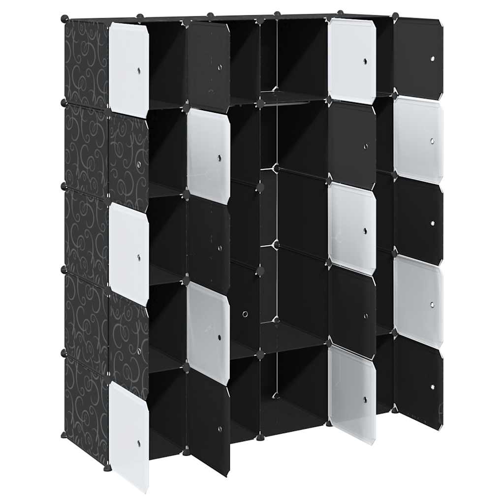 vidaXL Organizator cuburi depozitare cu 20 cuburi și tije de agățat PP vidaXL Organizator cuburi depozitare cu 20 cuburi și tije de agățat PP