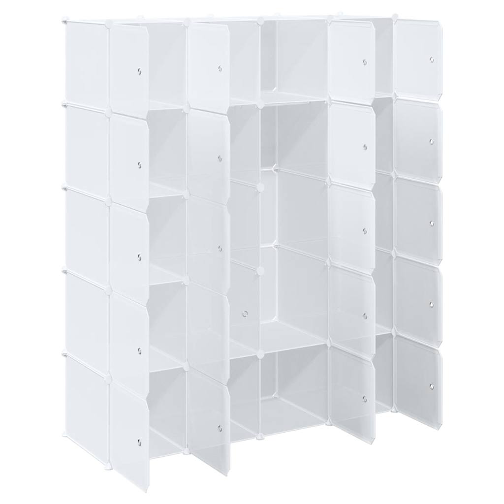 vidaXL Organizator cuburi depozitare cu 20 cuburi și tije de agățat PP vidaXL Organizator cuburi depozitare cu 20 cuburi și tije de agățat PP