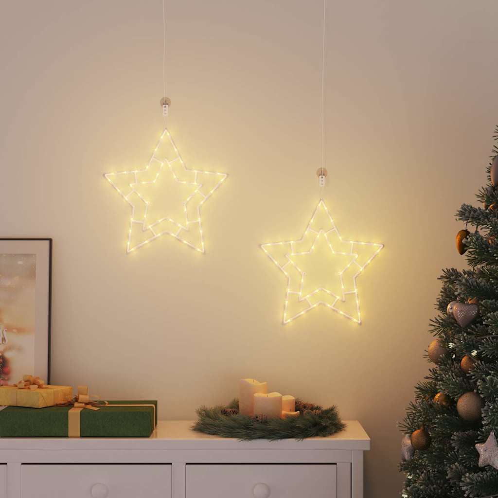 vidaXL Lumini de Crăciun Siluetă de ren 2 buc 35 LED-uri alb cald
