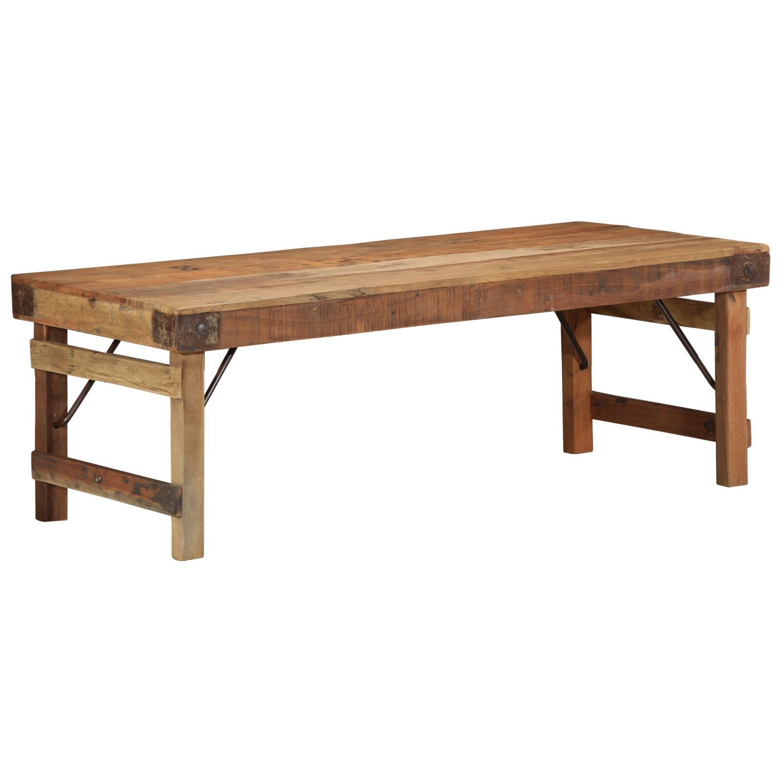 vidaXL Masă de cafea 110x55x40 cm din lemn masiv recuperat vidaXL Masă de cafea 110x55x40 cm din lemn masiv recuperat