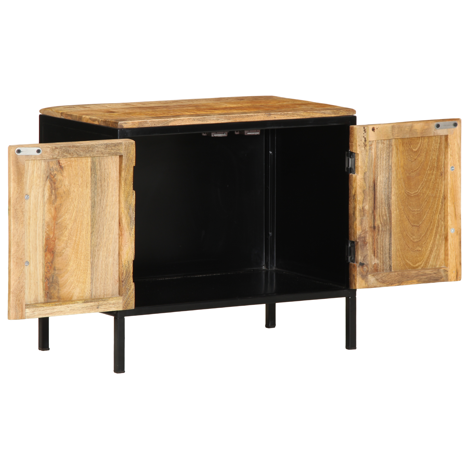 vidaXL Dulap de noapte Maro și negru 50 x 30 x 45 cm vidaXL Dulap de noapte Maro și negru 50 x 30 x 45 cm