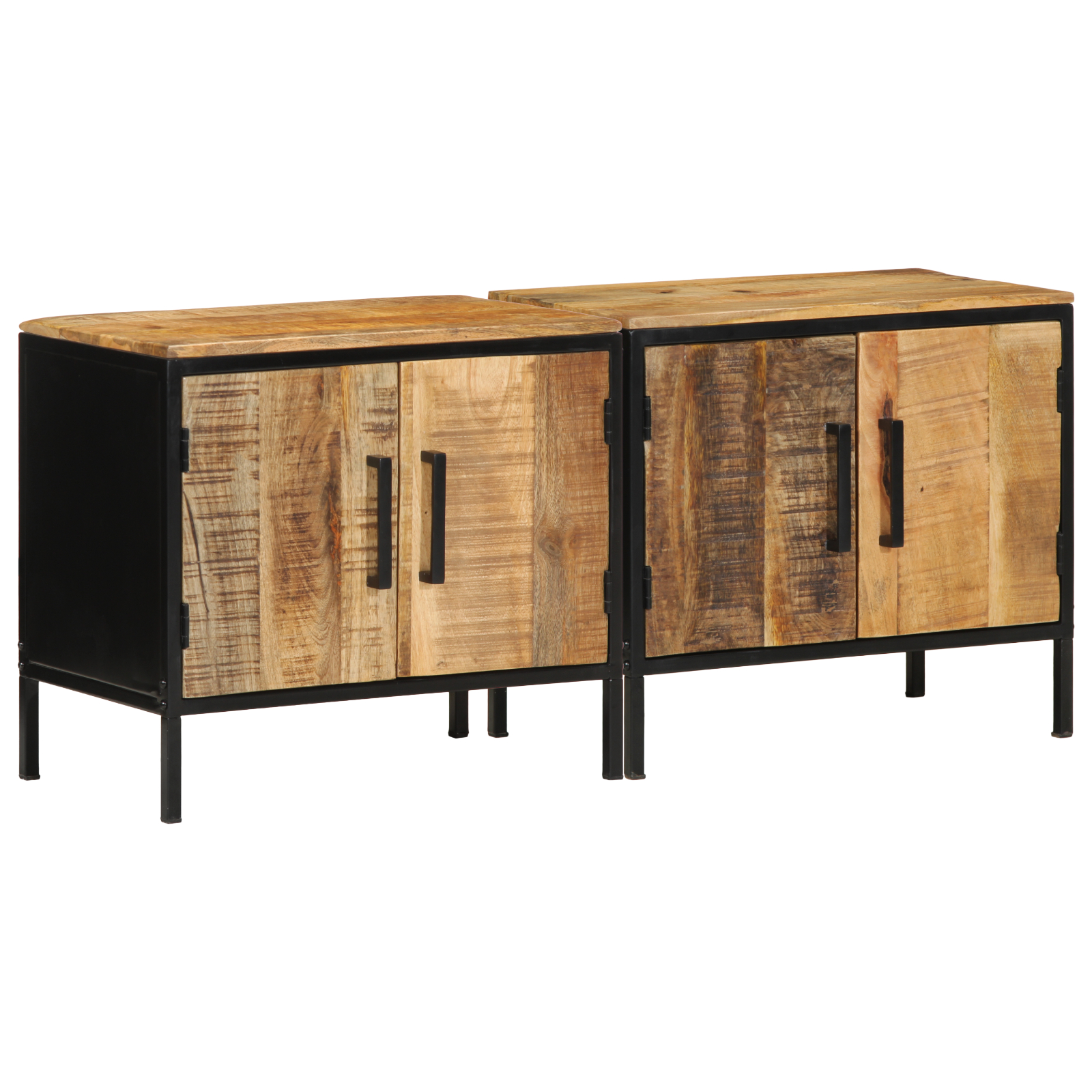 vidaXL Dulap de noapte Maro și negru 50 x 30 x 45 cm vidaXL Dulap de noapte Maro și negru 50 x 30 x 45 cm
