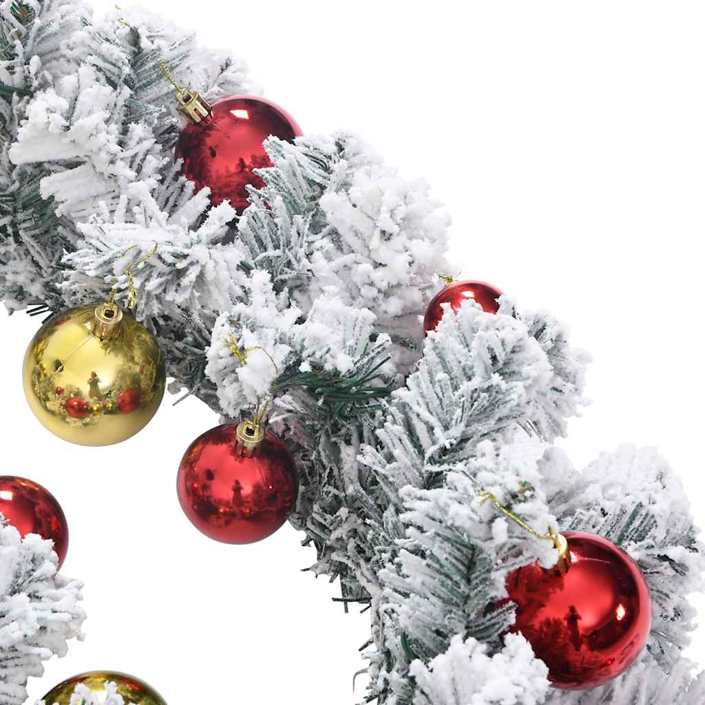 vidaXL Ghirlandă de Crăciun cu globuri și lumini LED, verde, 20 m, PVC vidaXL Ghirlandă de Crăciun cu globuri și lumini LED, verde, 20 m, PVC