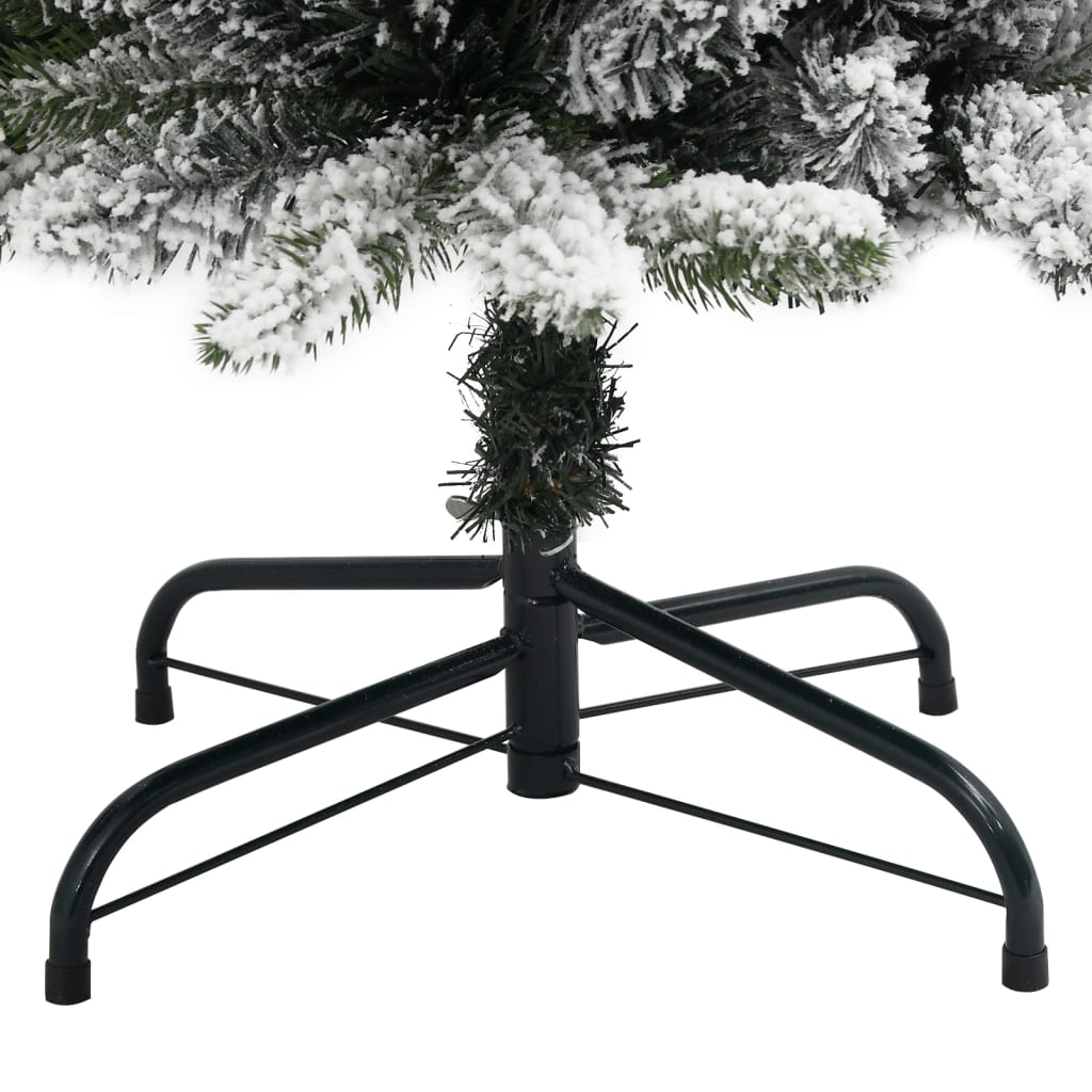 vidaXL Brad de Crăciun artificial slim cu zăpadă pufoasă 180 cm PVC&PE
