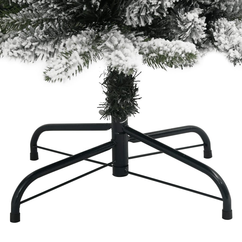 vidaXL Brad de Crăciun artificial slim cu zăpadă pufoasă 210 cm PVC&PE