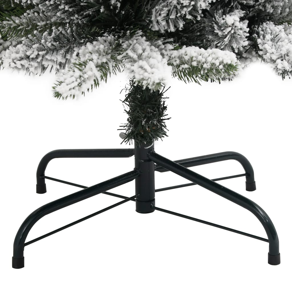 vidaXL Brad de Crăciun artificial slim cu zăpadă pufoasă 240 cm PVC&PE
