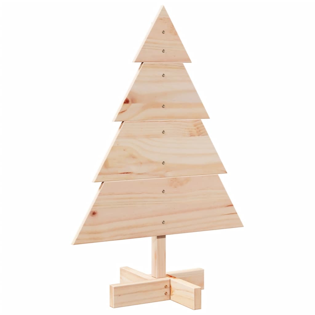 vidaXL Brad de Crăciun decorativ, 70 cm, lemn masiv vidaXL Brad de Crăciun decorativ, 70 cm, lemn masiv