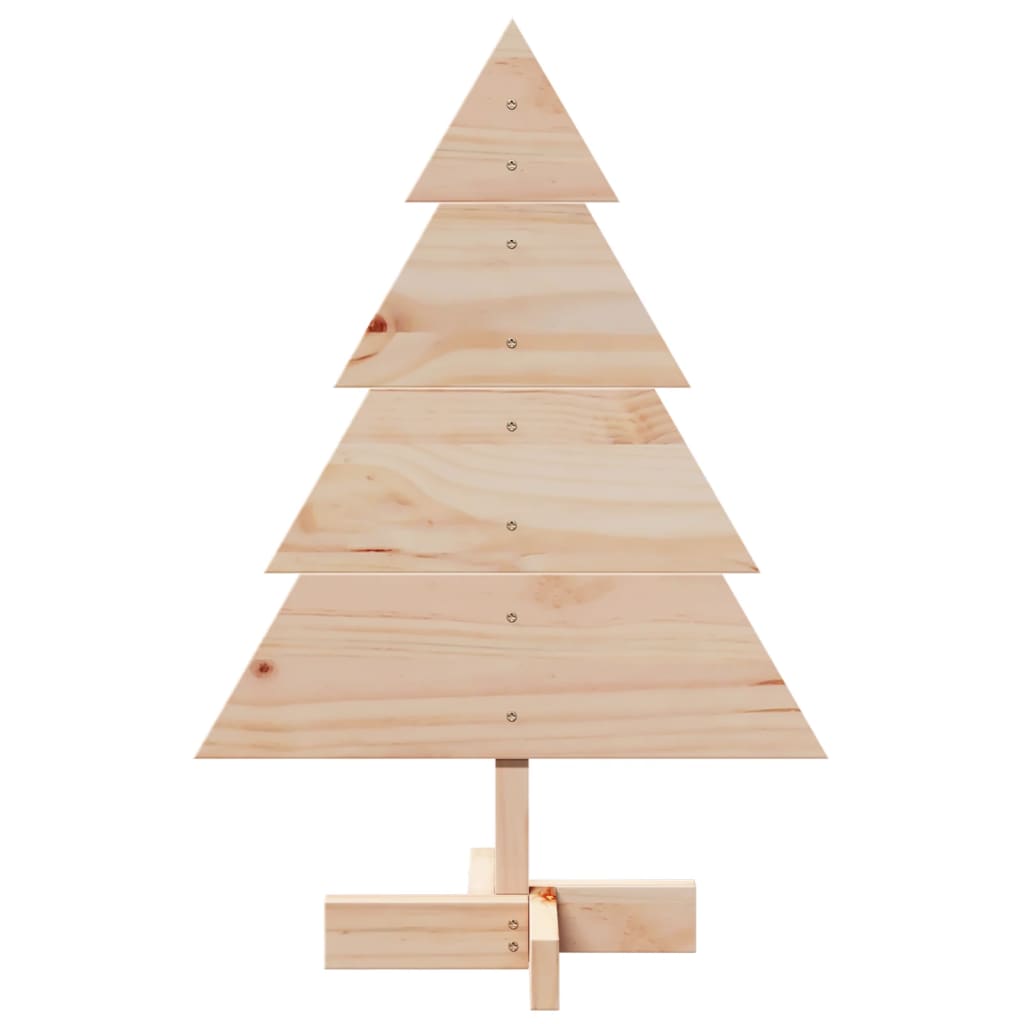 vidaXL Brad de Crăciun decorativ, 70 cm, lemn masiv vidaXL Brad de Crăciun decorativ, 70 cm, lemn masiv