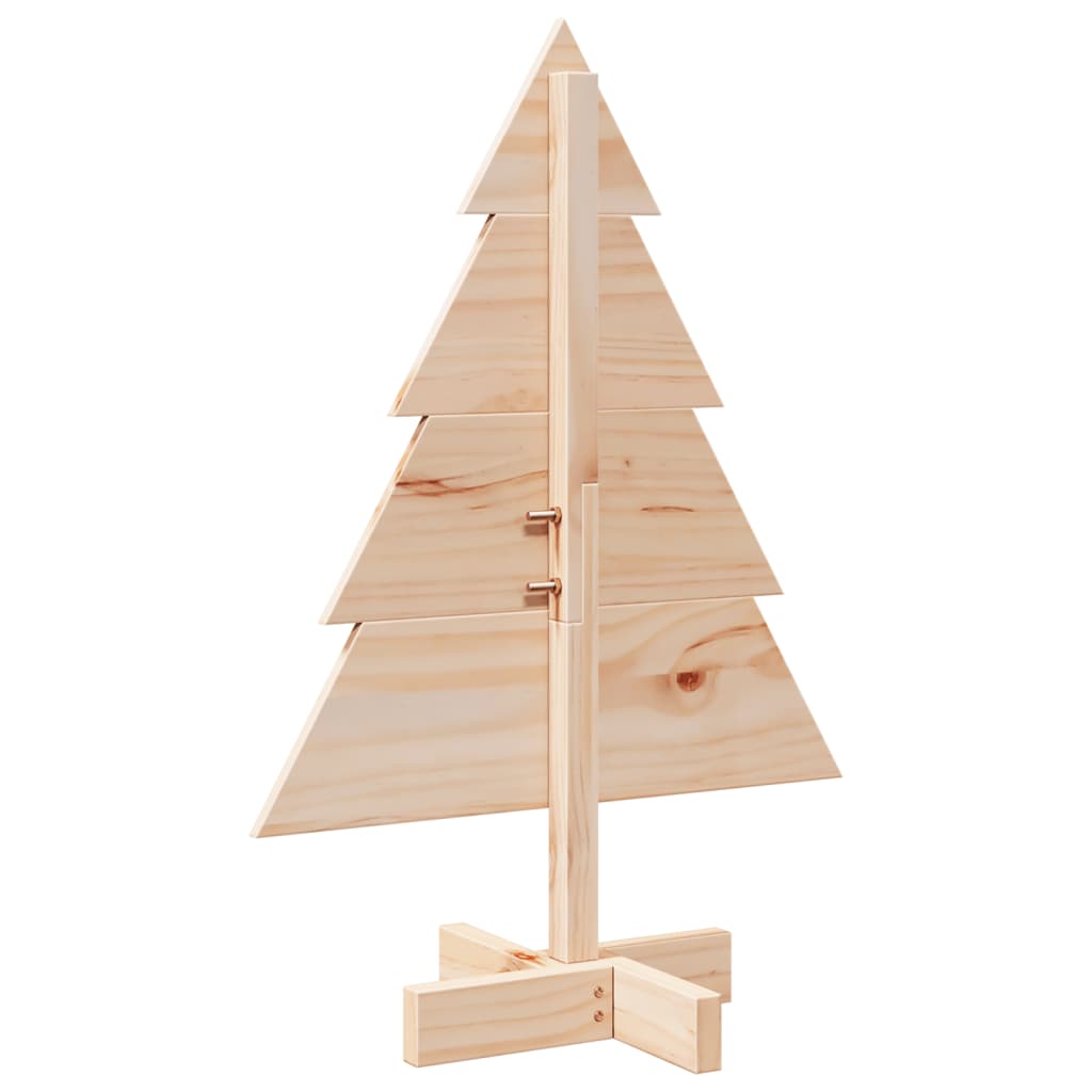 vidaXL Brad de Crăciun decorativ, 70 cm, lemn masiv vidaXL Brad de Crăciun decorativ, 70 cm, lemn masiv