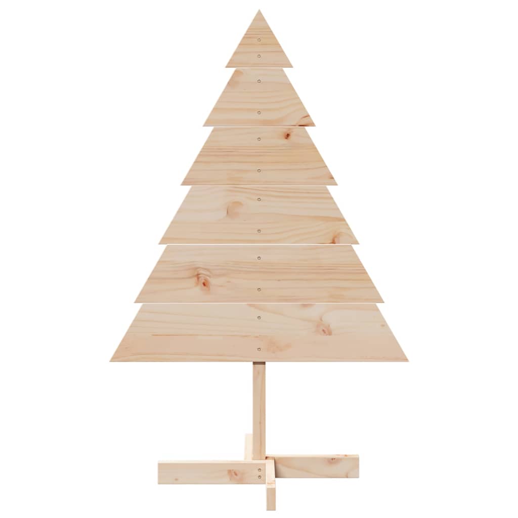 vidaXL Brad de Crăciun decorativ, 110 cm, lemn masiv vidaXL Brad de Crăciun decorativ, 110 cm, lemn masiv
