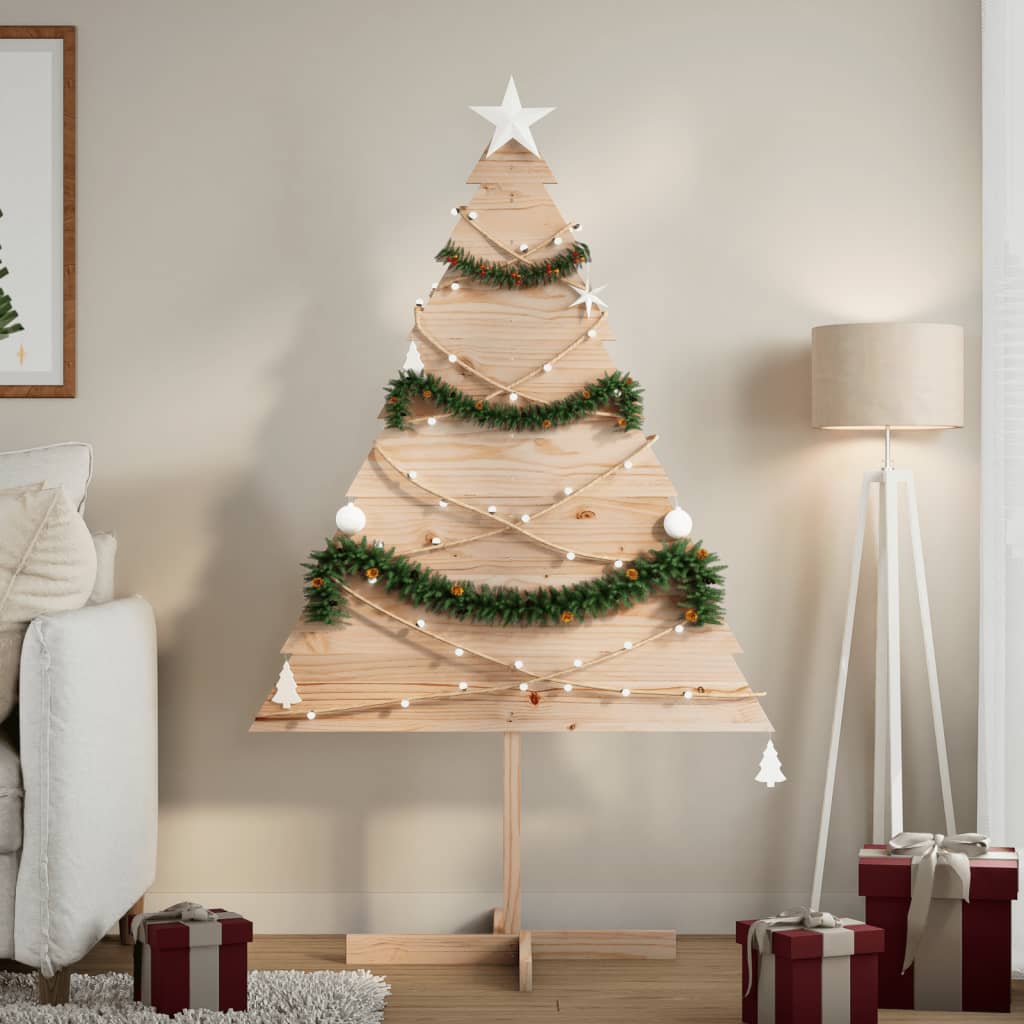 vidaXL Brad de Crăciun decorativ, 150 cm, lemn masiv vidaXL Brad de Crăciun decorativ, 150 cm, lemn masiv