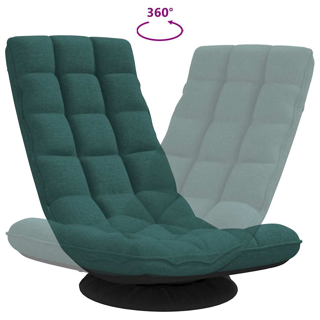 vidaXL Scaun pivotant cu podea verde închis 70x51x79 cm stofa