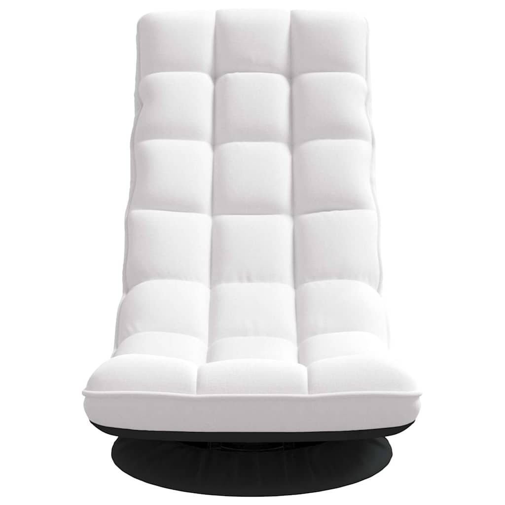 vidaXL Scaun pivotant cu podea alb 70x51x79 cm Tesatura