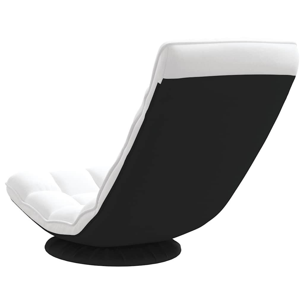vidaXL Scaun pivotant cu podea alb 70x51x79 cm Tesatura