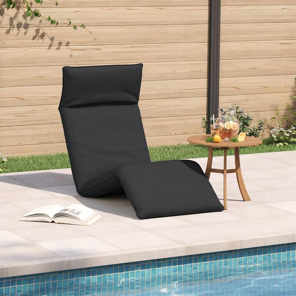 vidaXL Șezlong pliabil negru 175x54x8,5 cm țesătură Oxford