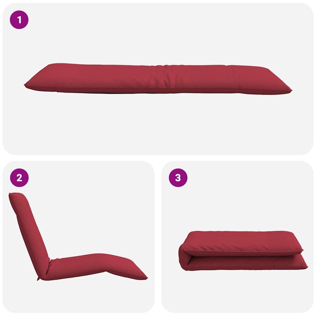 vidaXL Șezlong pliabil, roșu vin, 175x54x8,5 cm, țesătură Oxford vidaXL Șezlong pliabil, roșu vin, 175x54x8,5 cm, țesătură Oxford