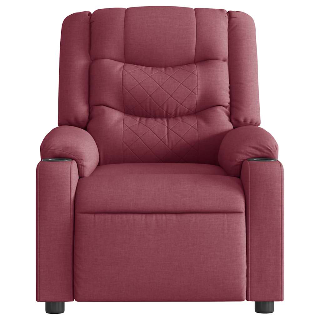 vidaXL Fotoliu rabatabil, roșu vin, material textil vidaXL Fotoliu rabatabil, roșu vin, material textil