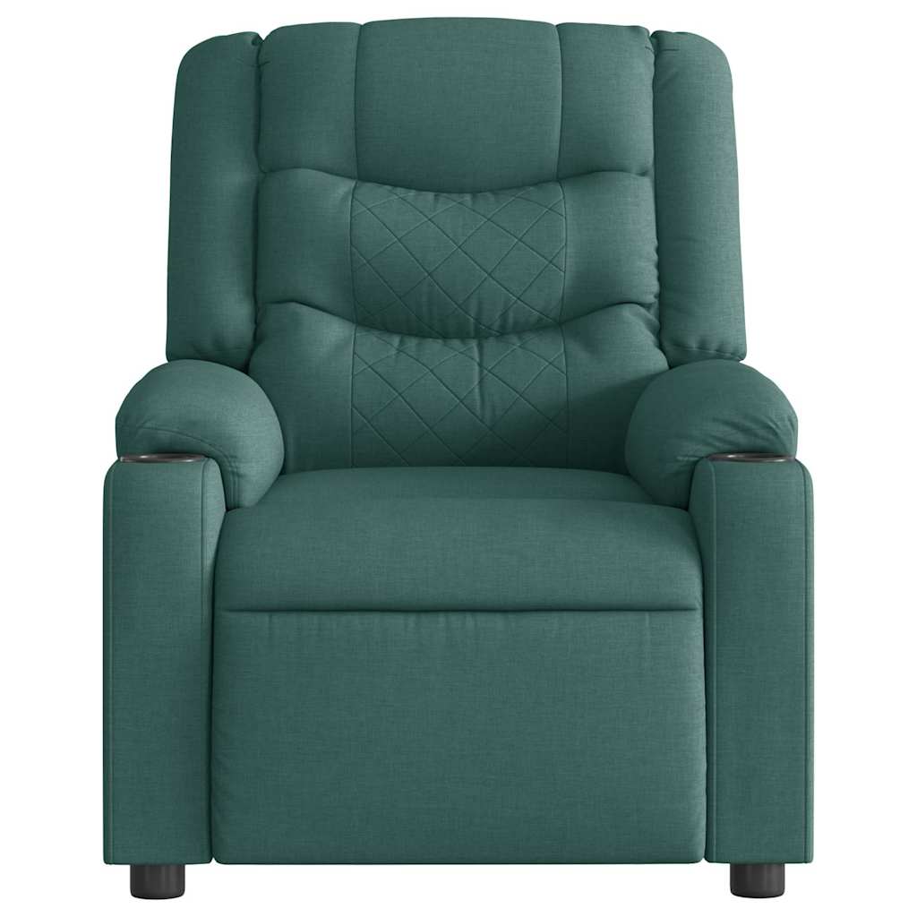 vidaXL Fotoliu rabatabil, verde închis, material textil vidaXL Fotoliu rabatabil, verde închis, material textil