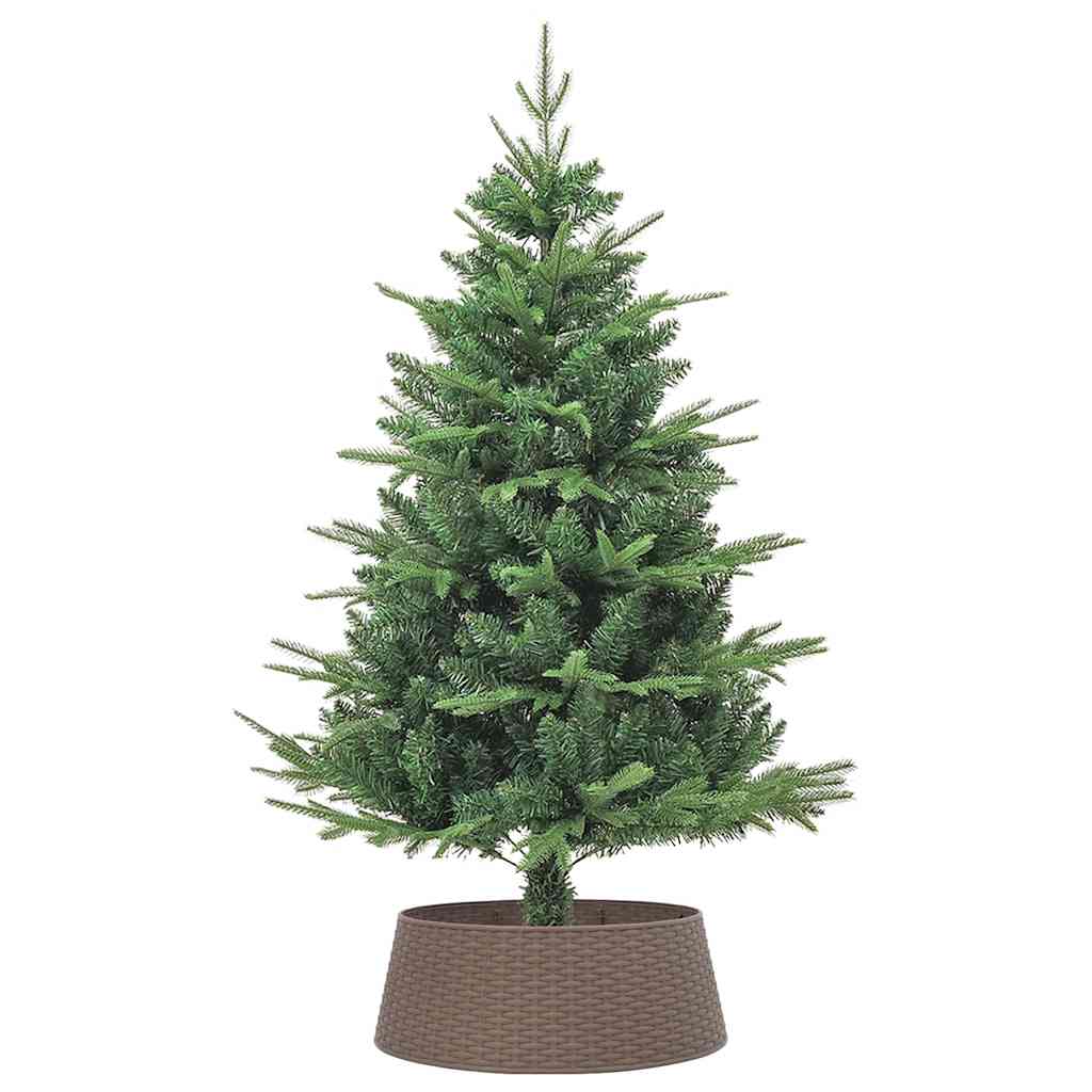 vidaXL Fustă brad de Crăciun, maro, Ø65x23 cm, plastic vidaXL Fustă brad de Crăciun, maro, Ø65x23 cm, plastic
