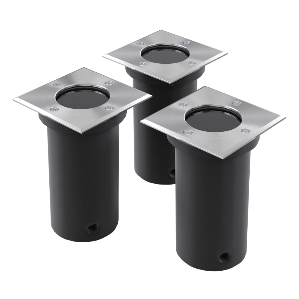 vidaXL Lămpi de sol pentru exterior, 3 buc., pătrat vidaXL Lămpi de sol pentru exterior, 3 buc., pătrat