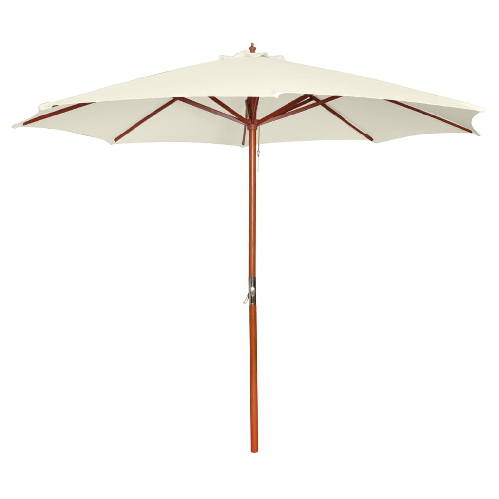 vidaXL Umbrelă de soare, 300 x 258 cm, alb nisipiu vidaXL Umbrelă de soare, 300 x 258 cm, alb nisipiu