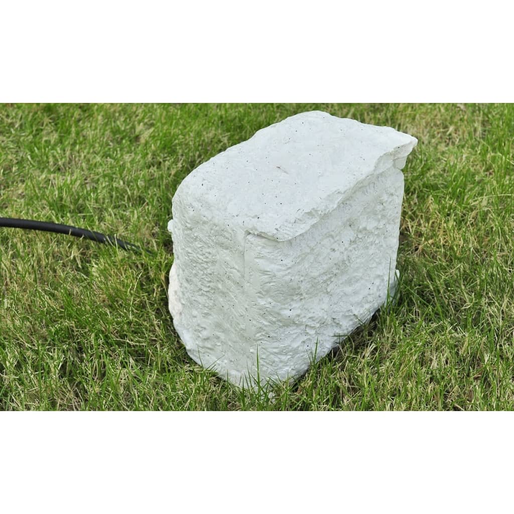 Priză de grădină cu 4 intrări impermeabilă Rășină Albă Priză de grădină cu 4 intrări impermeabilă Rășină Albă