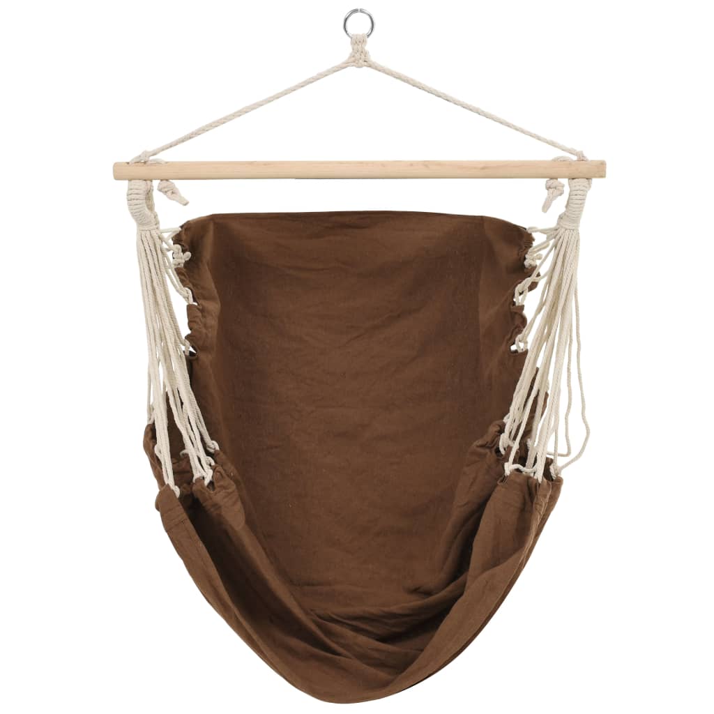 Scaun leagăn/hamac mare din material textil, maro Scaun leagăn/hamac mare din material textil, maro