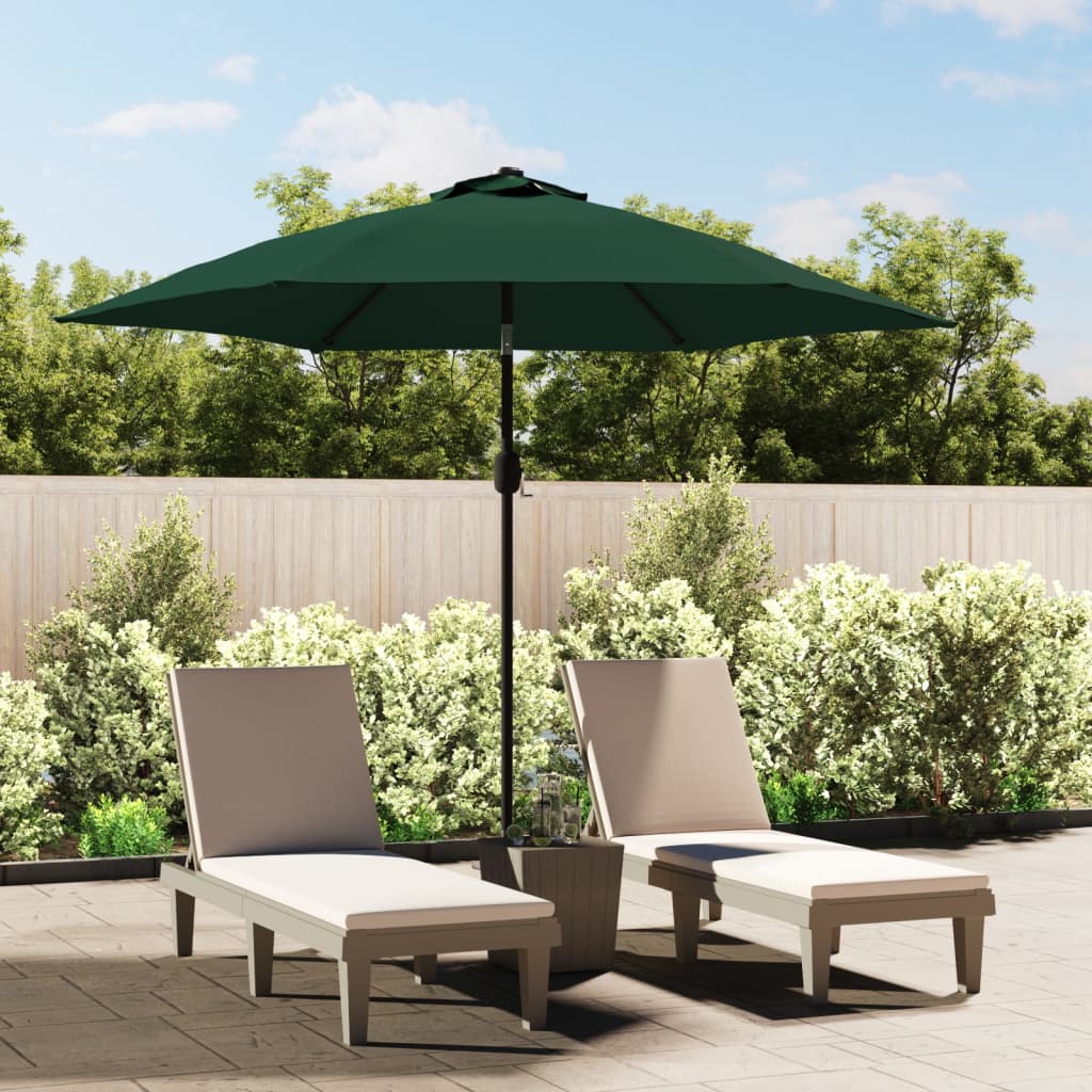 Umbrelă de soare cu stâlp din oțel 3 m, Verde Umbrelă de soare cu stâlp din oțel 3 m, Verde
