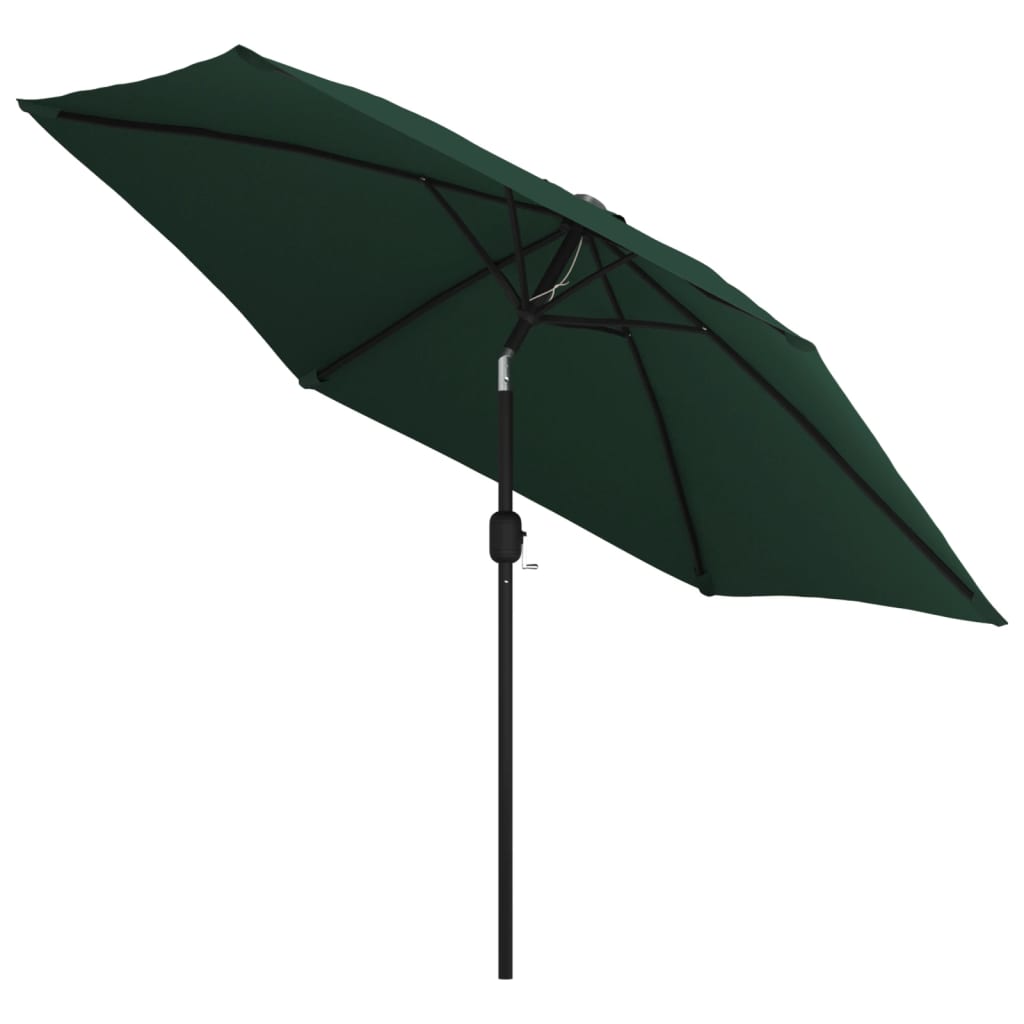 Umbrelă de soare cu stâlp din oțel 3 m, Verde Umbrelă de soare cu stâlp din oțel 3 m, Verde