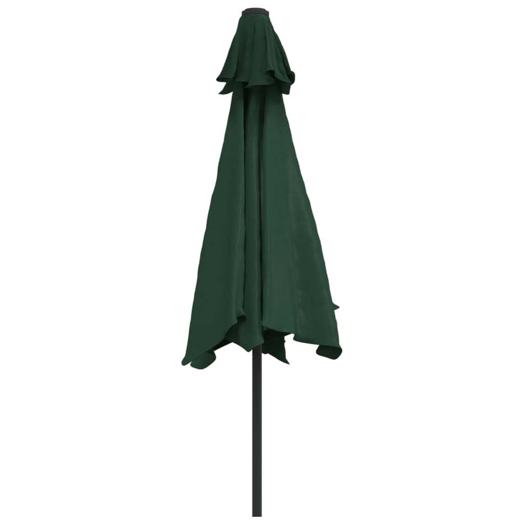 Umbrelă de soare cu stâlp din oțel 3 m, Verde Umbrelă de soare cu stâlp din oțel 3 m, Verde