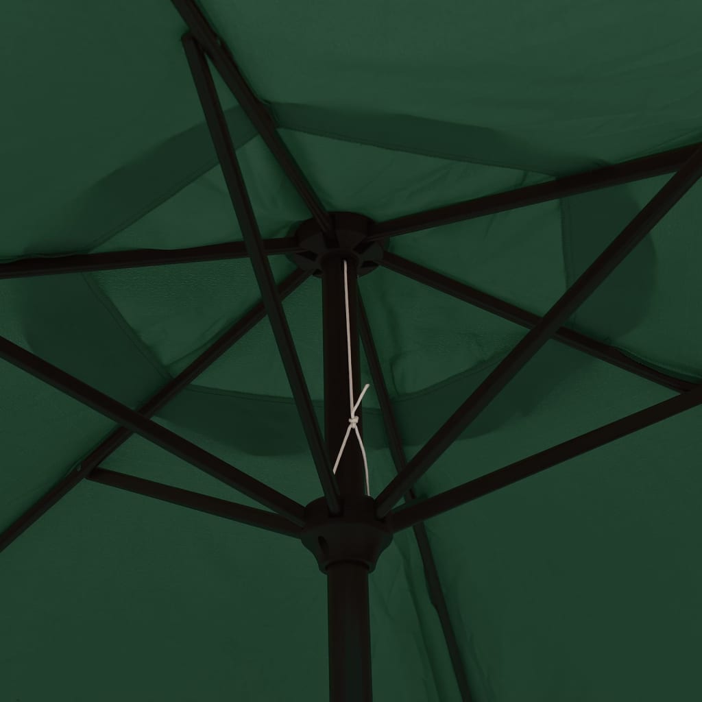 Umbrelă de soare cu stâlp din oțel 3 m, Verde Umbrelă de soare cu stâlp din oțel 3 m, Verde