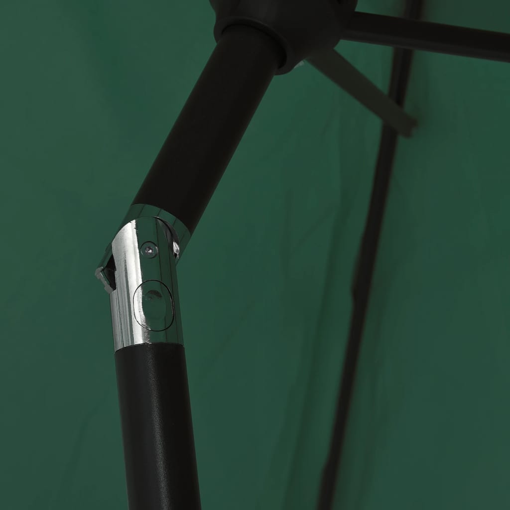 Umbrelă de soare cu stâlp din oțel 3 m, Verde Umbrelă de soare cu stâlp din oțel 3 m, Verde