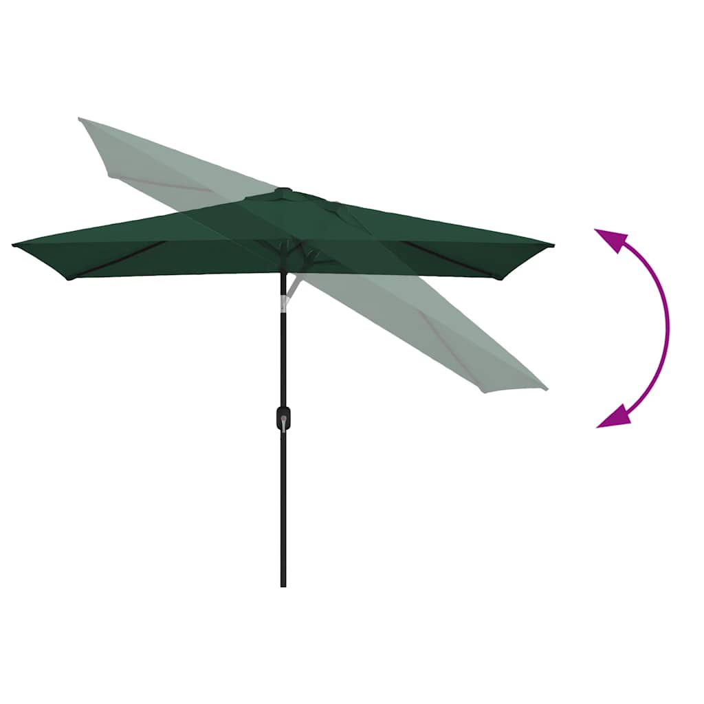 vidaXL Umbrelă de soare dreptunghiulară 200 x 300 cm, Verde