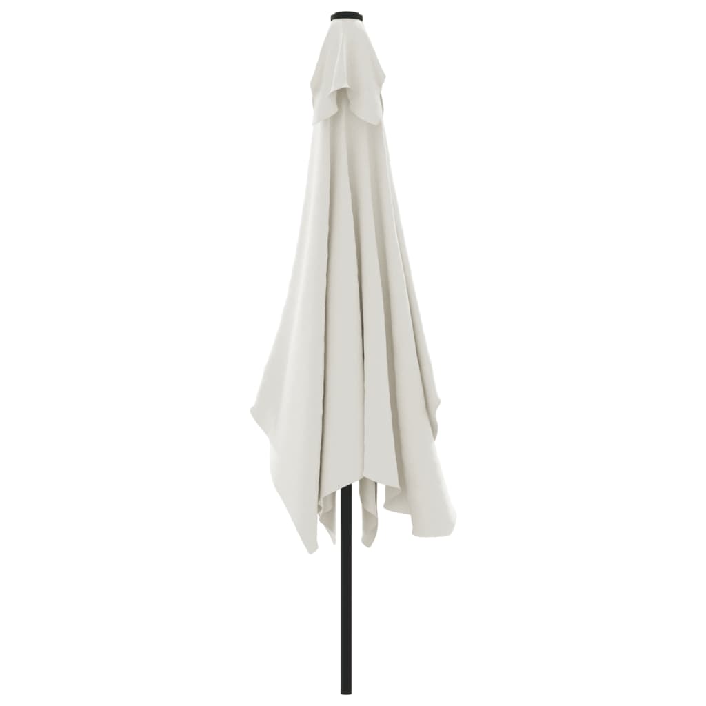 vidaXL Umbrelă de soare dreptunghiulară 200 x 300, Alb nisip