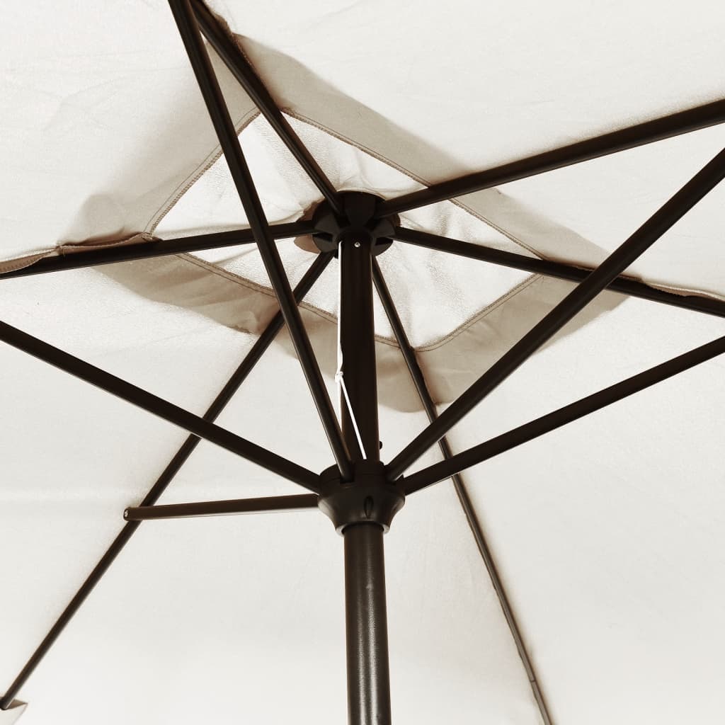 vidaXL Umbrelă de soare dreptunghiulară 200 x 300, Alb nisip