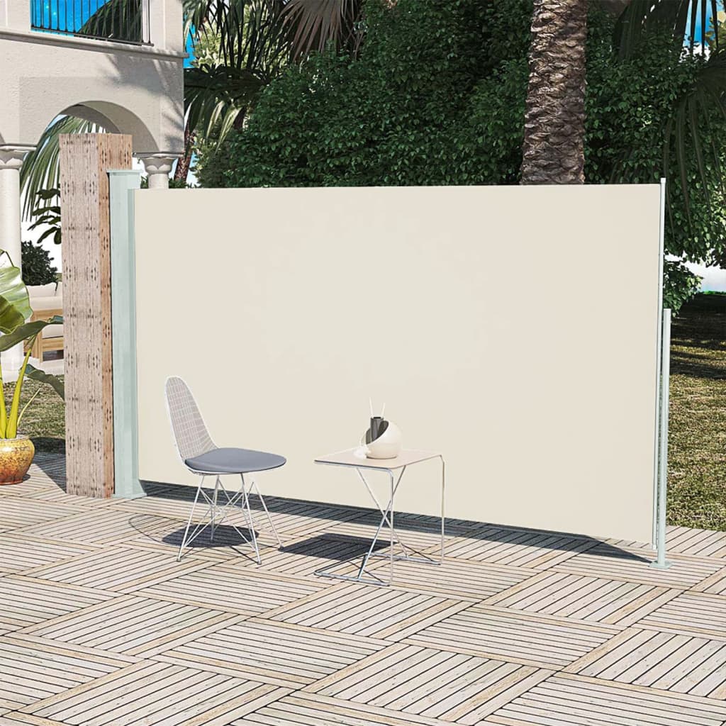 vidaXL Copertină laterală pentru terasă/curte, crem, 160x300 cm vidaXL Copertină laterală pentru terasă/curte, crem, 160x300 cm
