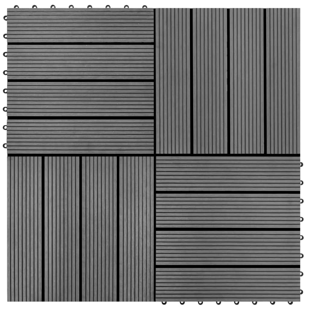 Plăci WPC 30 x 30 cm 11buc, Gri Plăci WPC 30 x 30 cm 11buc, Gri