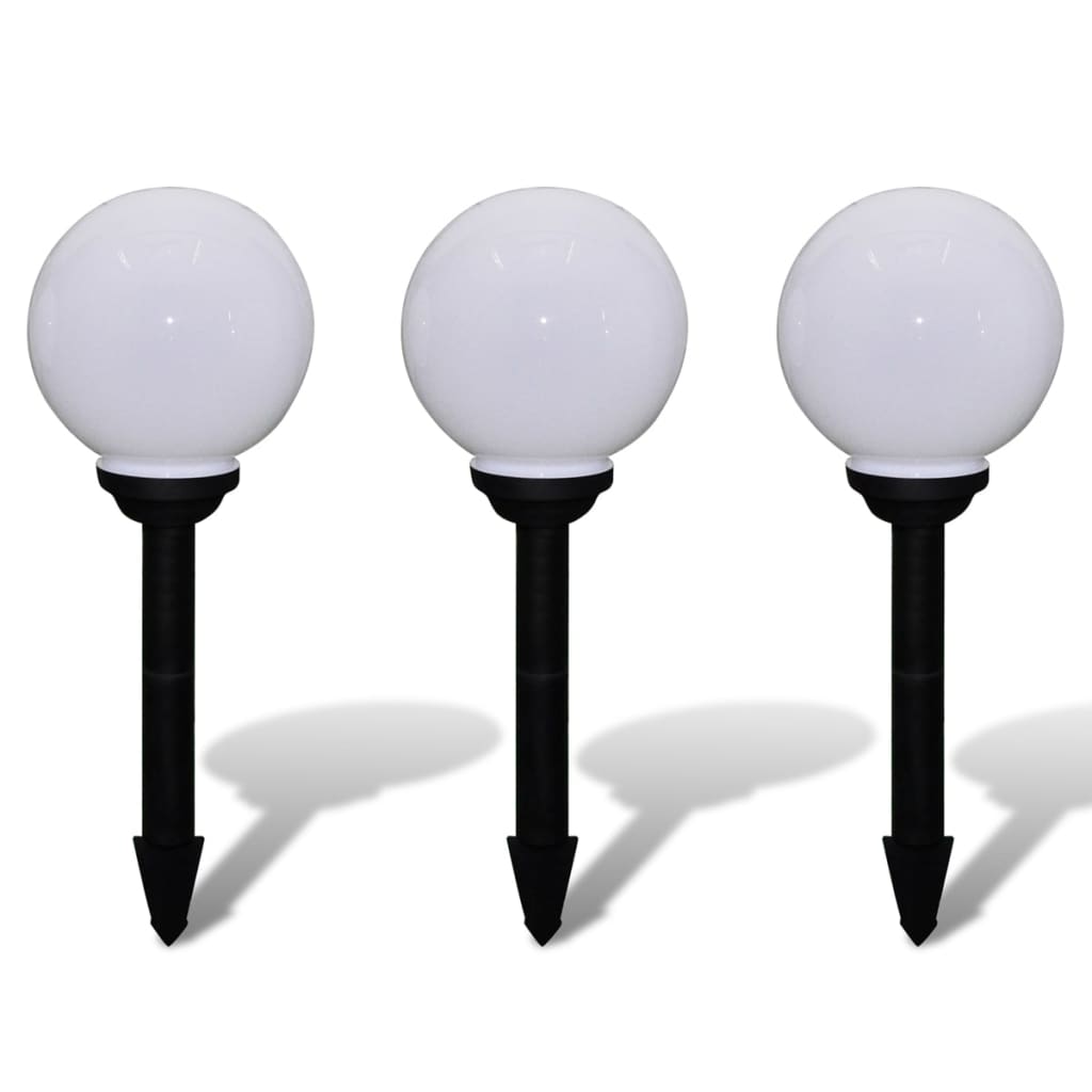 vidaXL Lămpi de exterior pentru alei LED 3 buc. 20 cm, cu țăruș de sol vidaXL Lămpi de exterior pentru alei LED 3 buc. 20 cm, cu țăruș de sol