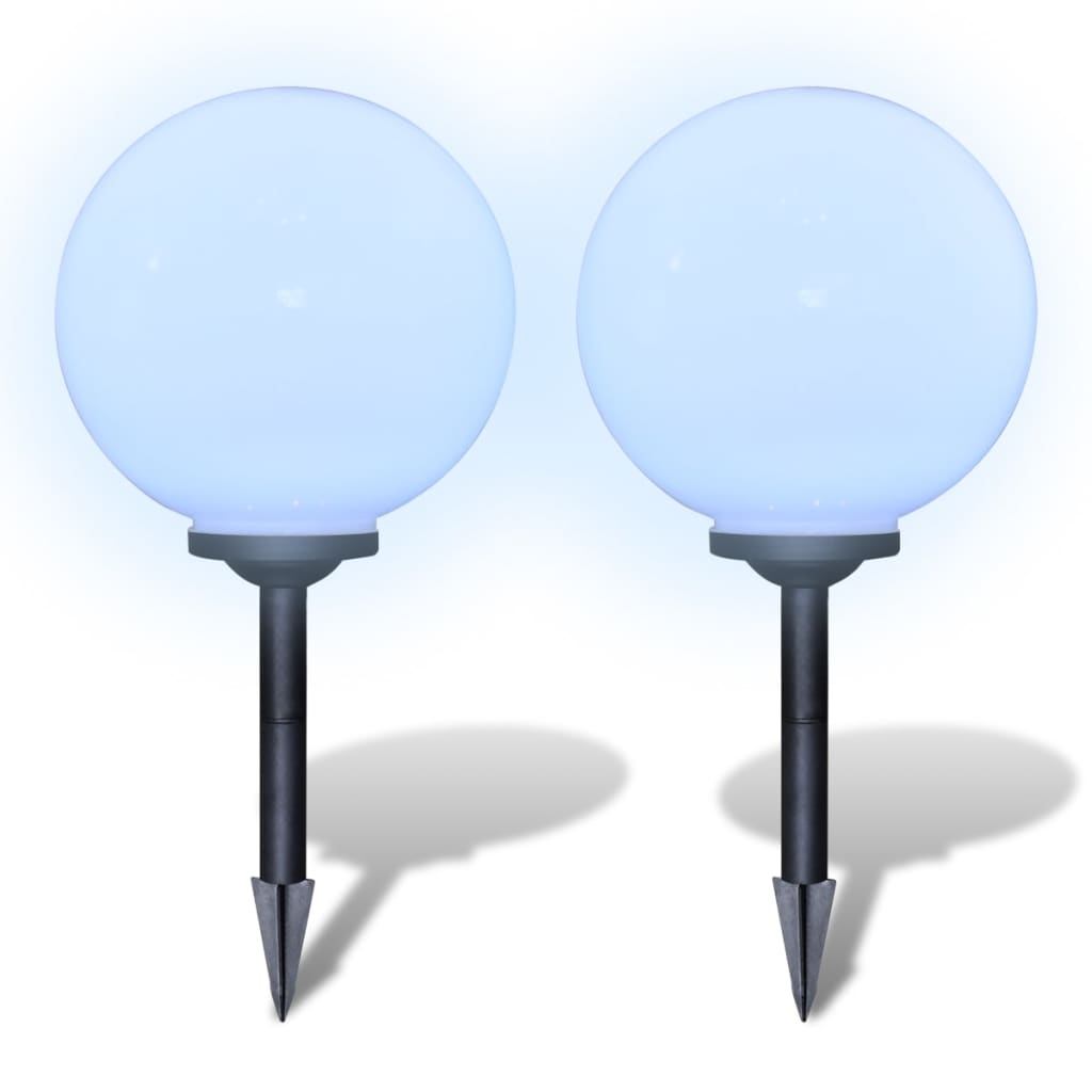 vidaXL Lămpi de exterior pentru alei LED 2 buc. 30 cm, cu țăruș de sol vidaXL Lămpi de exterior pentru alei LED 2 buc. 30 cm, cu țăruș de sol