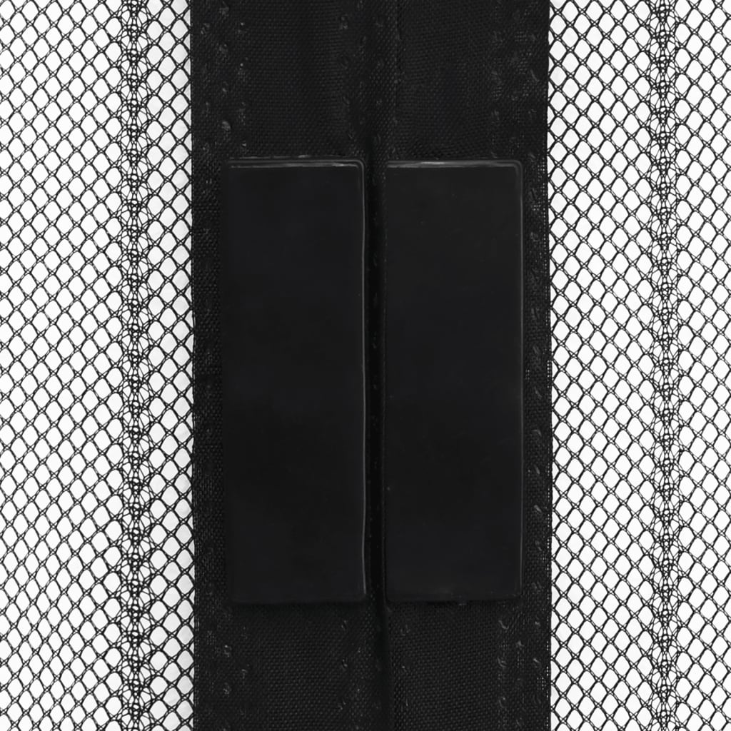 vidaXL Perdea anti insecte cu benzi scai, 210 x 100 cm, 2 buc, negru vidaXL Perdea anti insecte cu benzi scai, 210 x 100 cm, 2 buc, negru