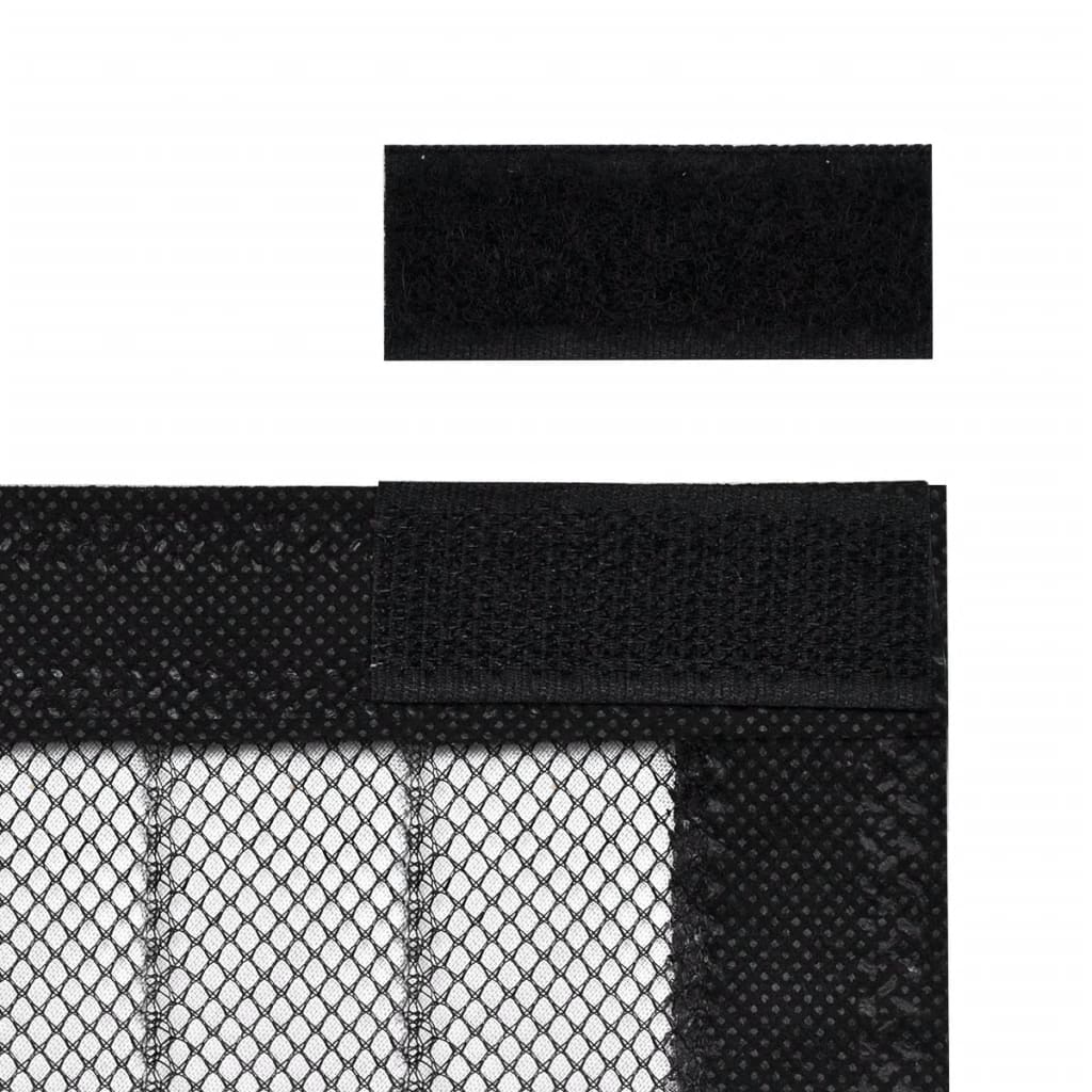 vidaXL Perdea anti insecte cu benzi scai, 210 x 100 cm, 2 buc, negru vidaXL Perdea anti insecte cu benzi scai, 210 x 100 cm, 2 buc, negru