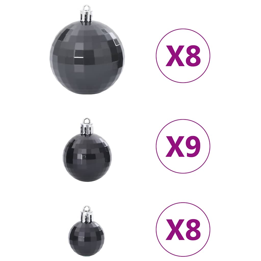 vidaXL Baldouri de Crăciun 100 buc Negru Ø3/4/6 cm vidaXL Baldouri de Crăciun 100 buc Negru Ø3/4/6 cm