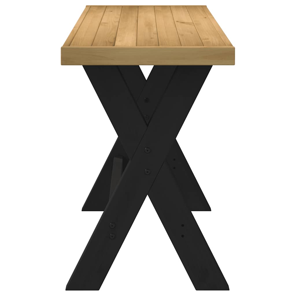 vidaXL Birou NOAIN Picioare în formă X 120x50x75 cm lemn masiv de pin