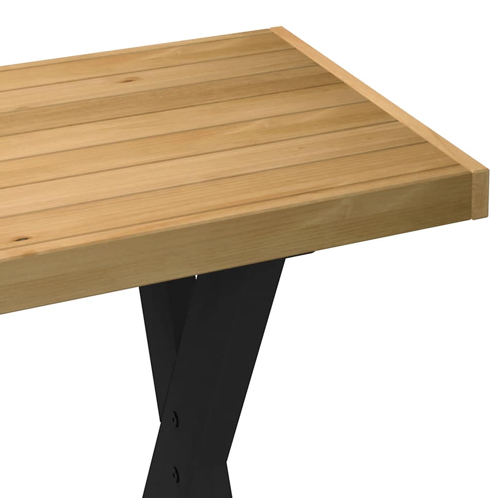 vidaXL Birou NOAIN Picioare în formă X 120x50x75 cm lemn masiv de pin